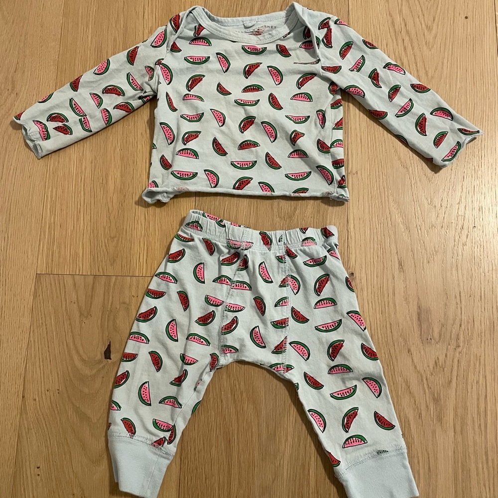 Stella McCartney kids watermelon matching set
